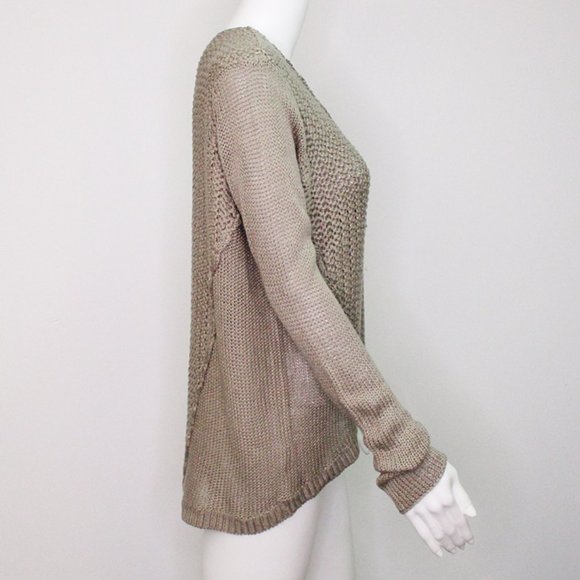 Aqua Reverse Knit Hi Lo Sweater Medium - Picture 3 of 6